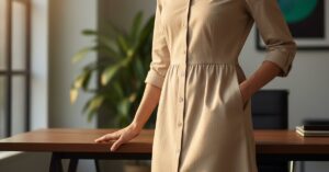 Sukienka koszulowa bawełniana do pracy: Twój styl i komfort